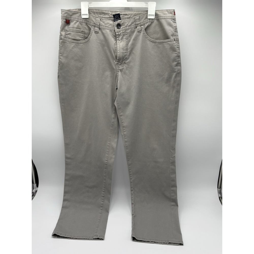 Worn Men's Gray Stretch Pants 35x32 Cotton Spandex Casual Chino Jeans